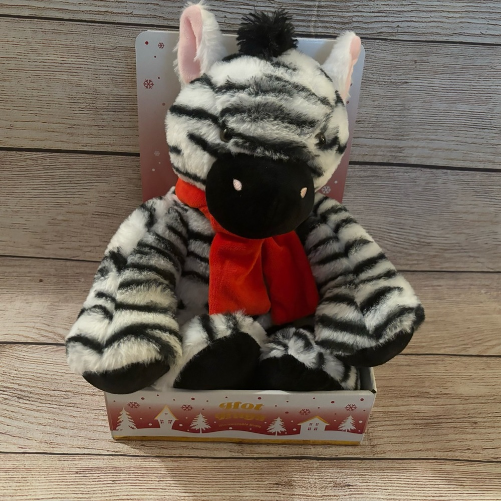 Hot Hugs Microwaveable Stuffie - Zebra New in box!